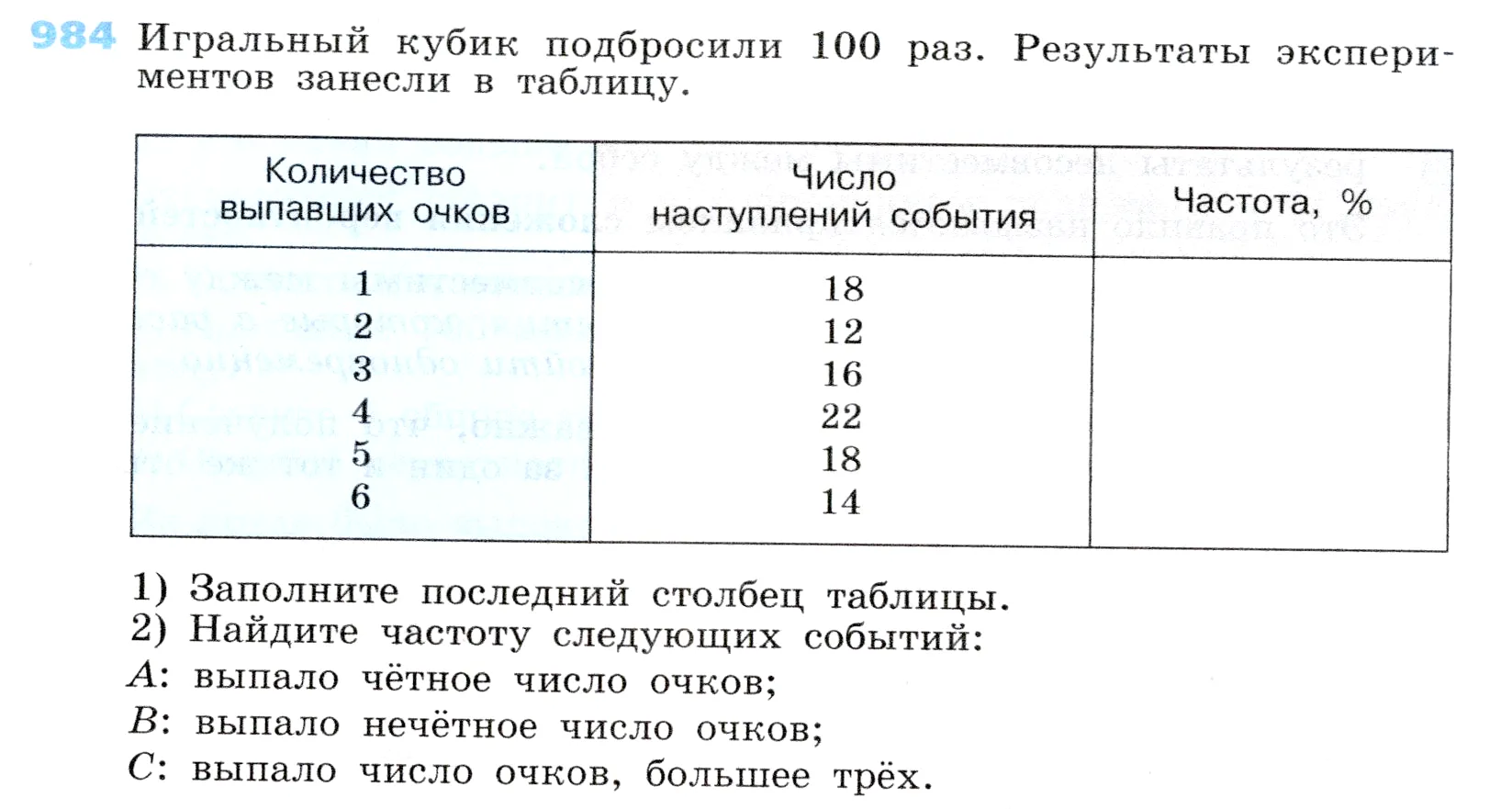 Условие номер 984 (страница 272) гдз по алгебре 7 класс Дорофеев, Суворова, учебник