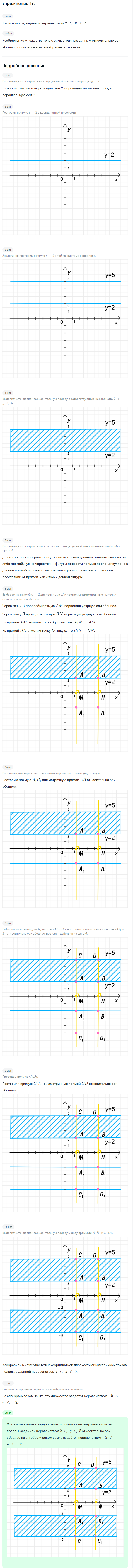 Решение номер 475 (страница 139) гдз по алгебре 7 класс Дорофеев, Суворова, учебник