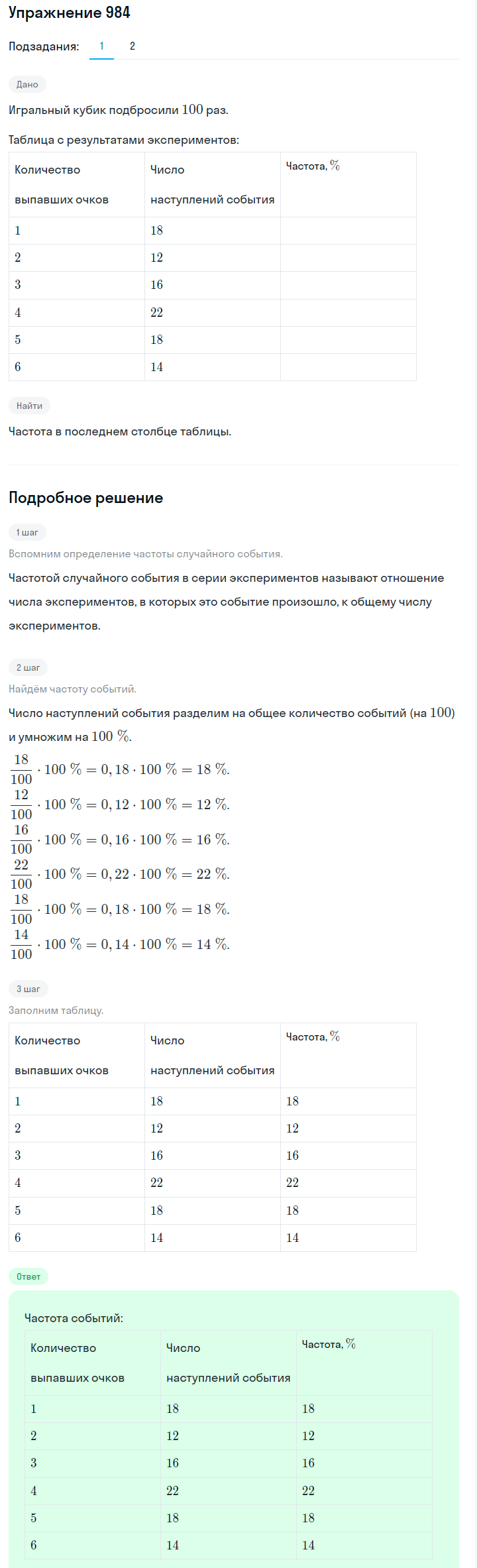 Решение номер 984 (страница 272) гдз по алгебре 7 класс Дорофеев, Суворова, учебник