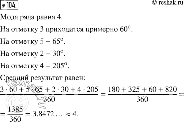 Решение 2. номер 104 (страница 34) гдз по алгебре 7 класс Дорофеев, Суворова, учебник