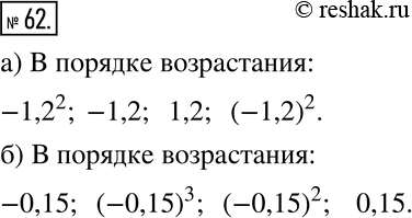 Решение 2. номер 62 (страница 20) гдз по алгебре 7 класс Дорофеев, Суворова, учебник