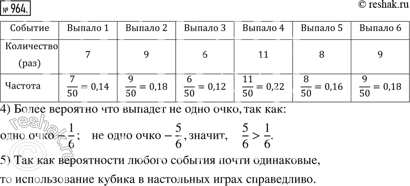 Решение 2. номер 964 (страница 265) гдз по алгебре 7 класс Дорофеев, Суворова, учебник