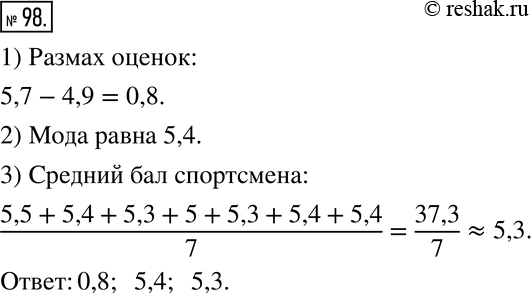 Решение 2. номер 98 (страница 33) гдз по алгебре 7 класс Дорофеев, Суворова, учебник