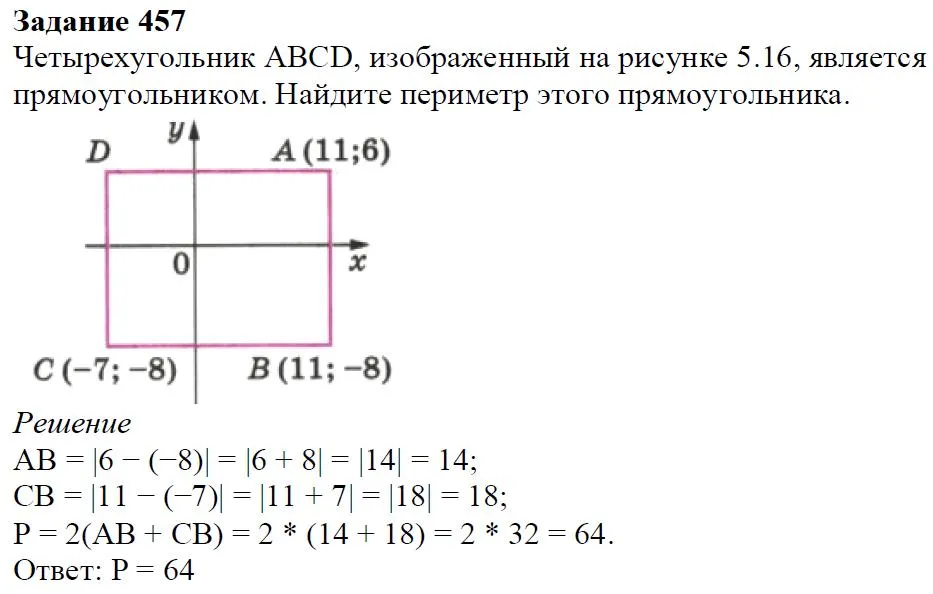 Решение 4. номер 457 (страница 134) гдз по алгебре 7 класс Дорофеев, Суворова, учебник