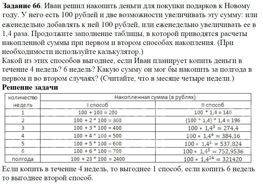 Решение 4. номер 66 (страница 20) гдз по алгебре 7 класс Дорофеев, Суворова, учебник