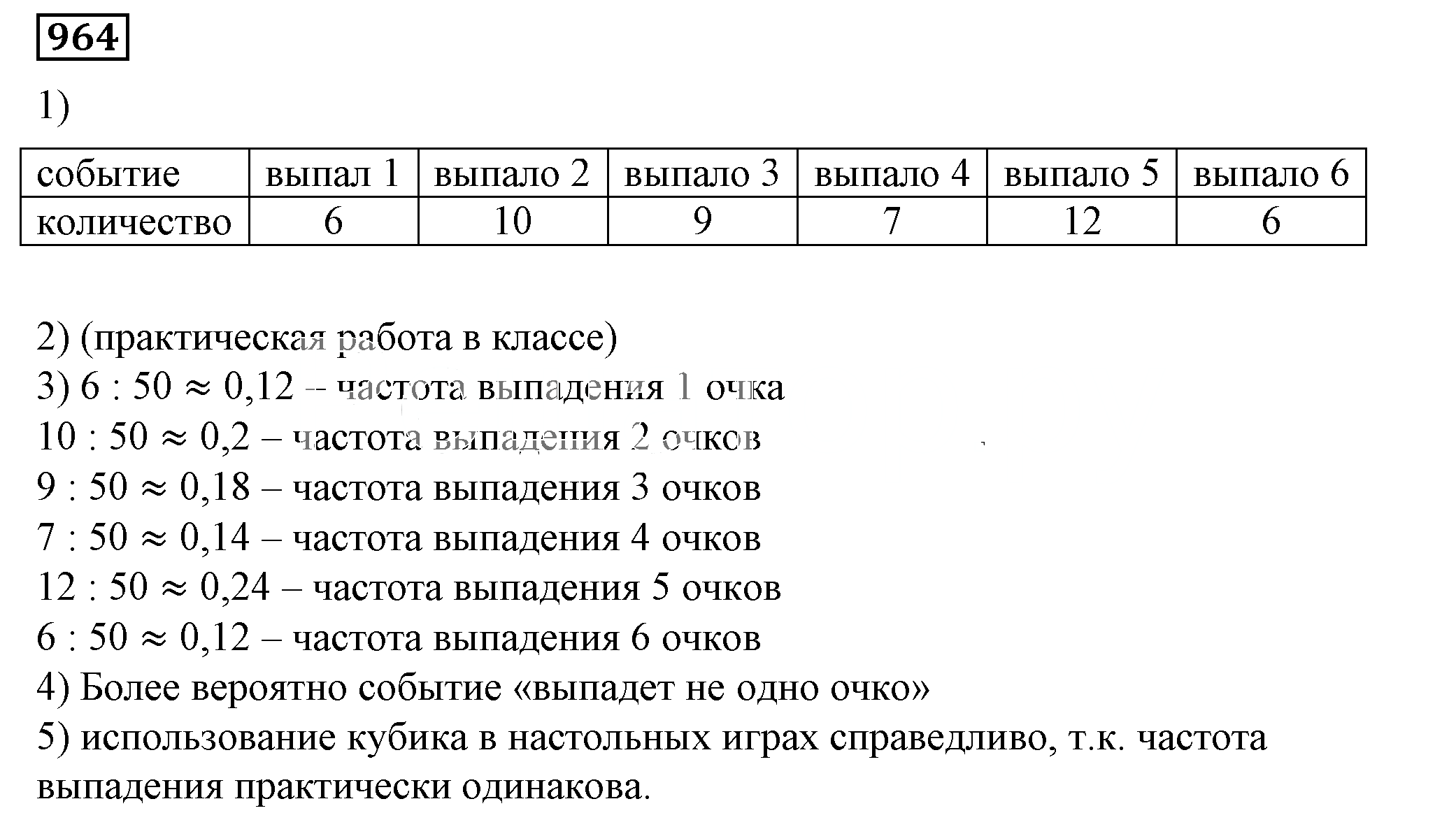 Решение 5. номер 964 (страница 265) гдз по алгебре 7 класс Дорофеев, Суворова, учебник