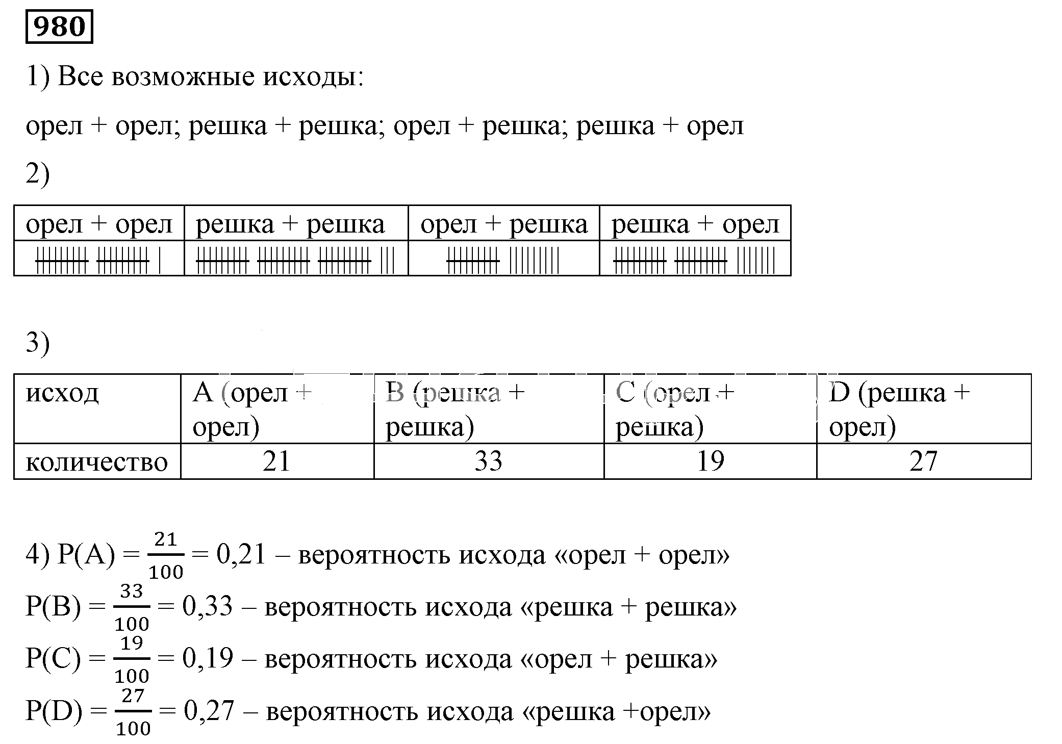 Решение 5. номер 980 (страница 270) гдз по алгебре 7 класс Дорофеев, Суворова, учебник