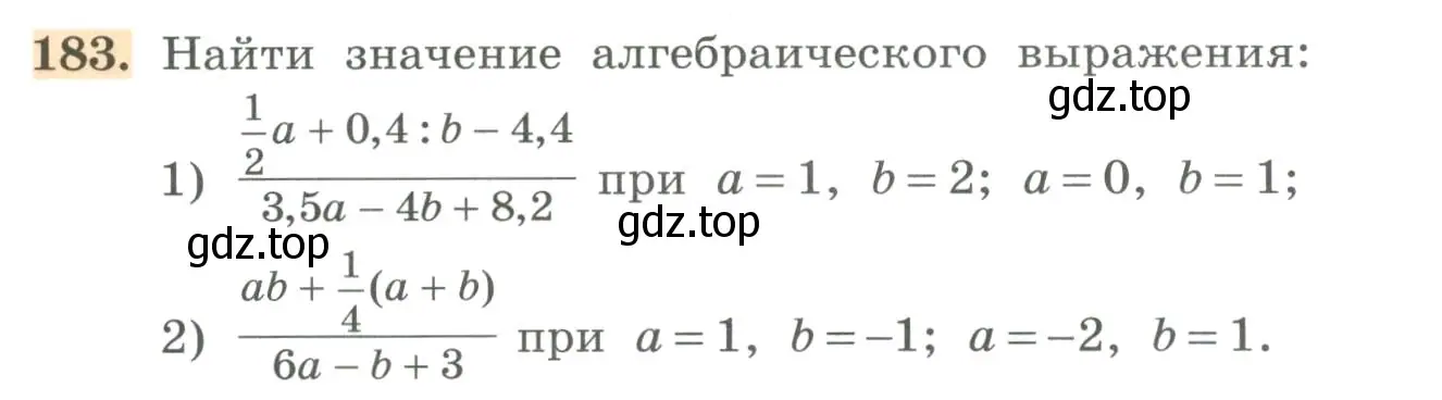 Условие номер 183 (страница 54) гдз по алгебре 7 класс Колягин, Ткачева, учебник