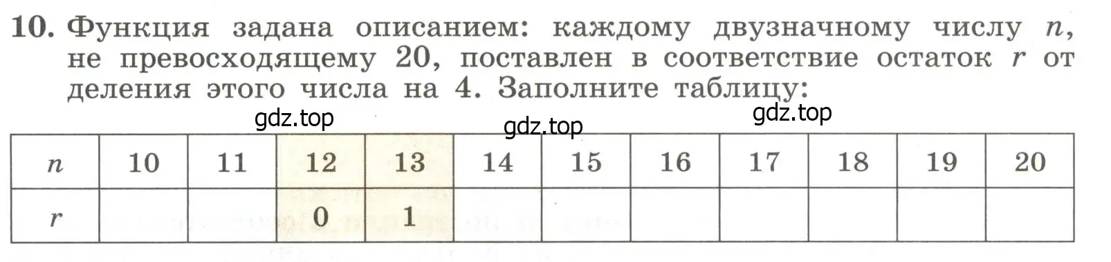 Условие номер 10 (страница 48) гдз по алгебре 7 класс Крайнева, Миндюк, рабочая тетрадь 1 часть