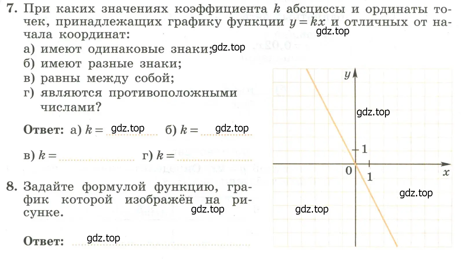 Условие номер 7 (страница 61) гдз по алгебре 7 класс Крайнева, Миндюк, рабочая тетрадь 1 часть