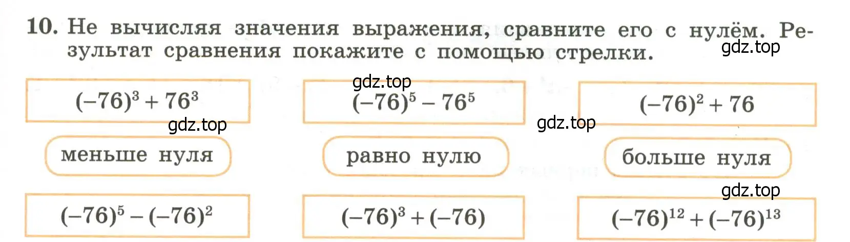 Условие номер 10 (страница 73) гдз по алгебре 7 класс Крайнева, Миндюк, рабочая тетрадь 1 часть