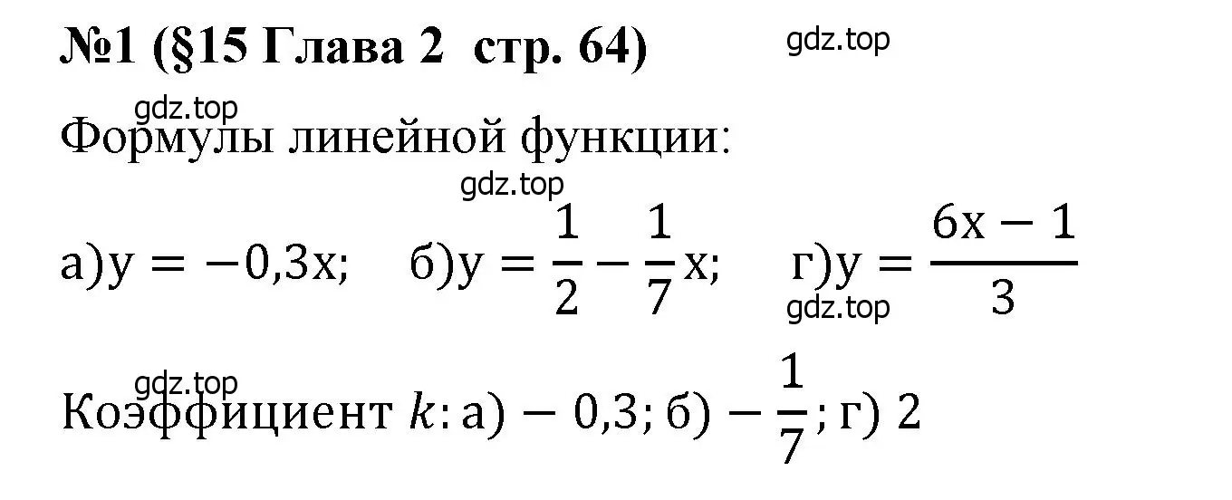 Решение номер 1 (страница 64) гдз по алгебре 7 класс Крайнева, Миндюк, рабочая тетрадь 1 часть