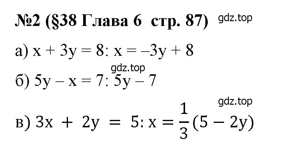 Решение номер 2 (страница 87) гдз по алгебре 7 класс Крайнева, Миндюк, рабочая тетрадь 2 часть