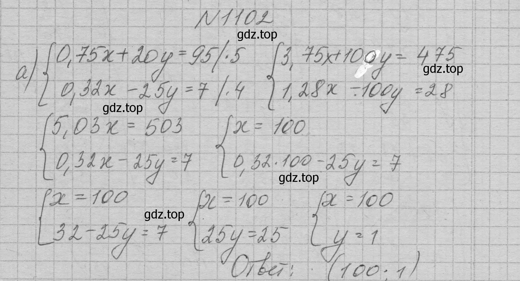 Решение номер 1102 (страница 220) гдз по алгебре 7 класс Макарычев, Миндюк, учебник