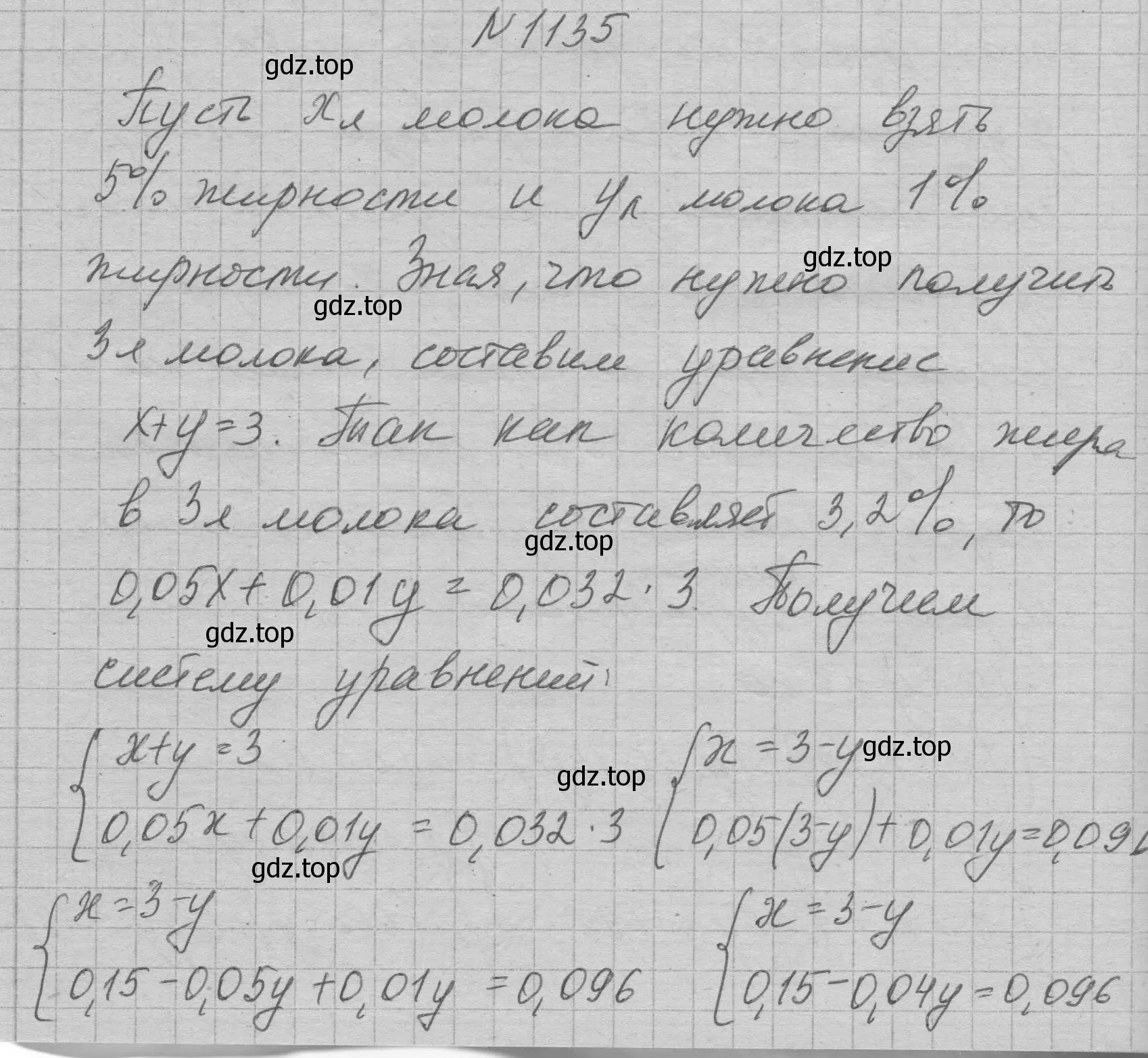 Решение номер 1135 (страница 224) гдз по алгебре 7 класс Макарычев, Миндюк, учебник