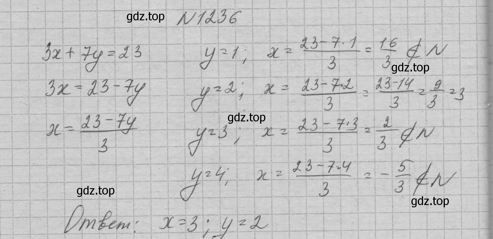 Решение номер 1236 (страница 236) гдз по алгебре 7 класс Макарычев, Миндюк, учебник