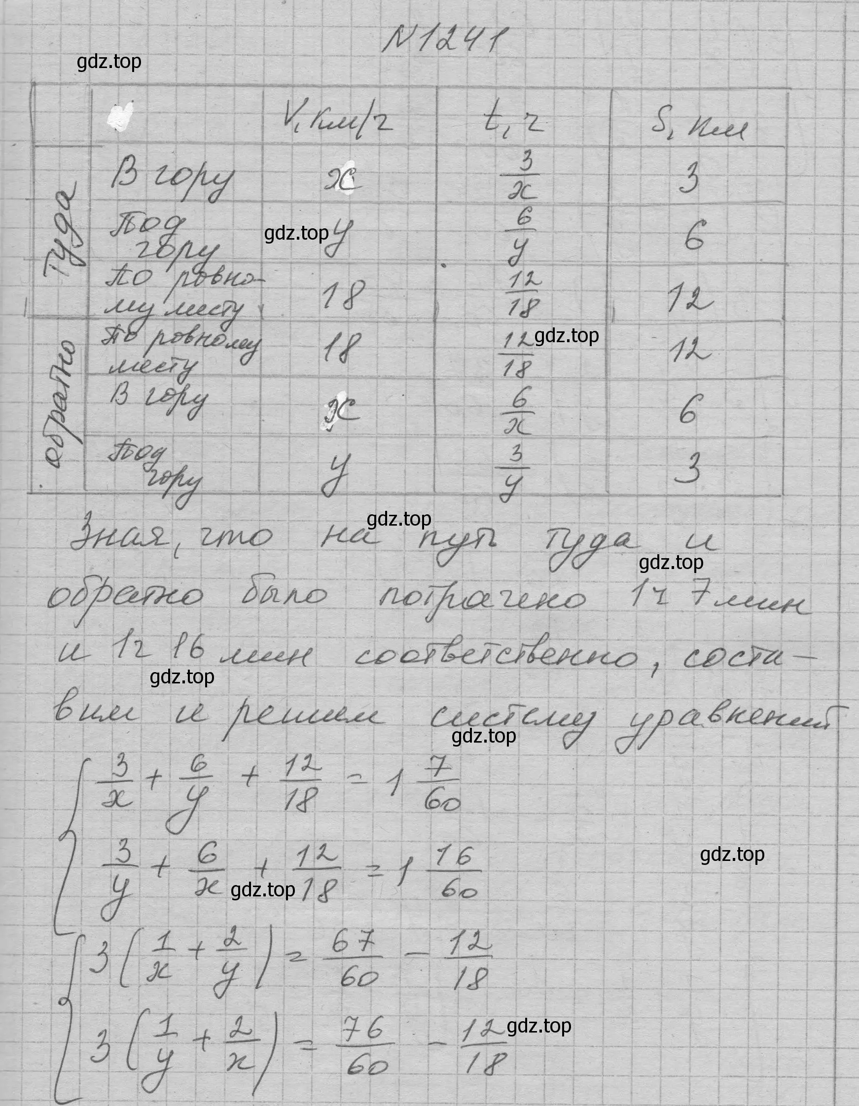 Решение номер 1241 (страница 237) гдз по алгебре 7 класс Макарычев, Миндюк, учебник