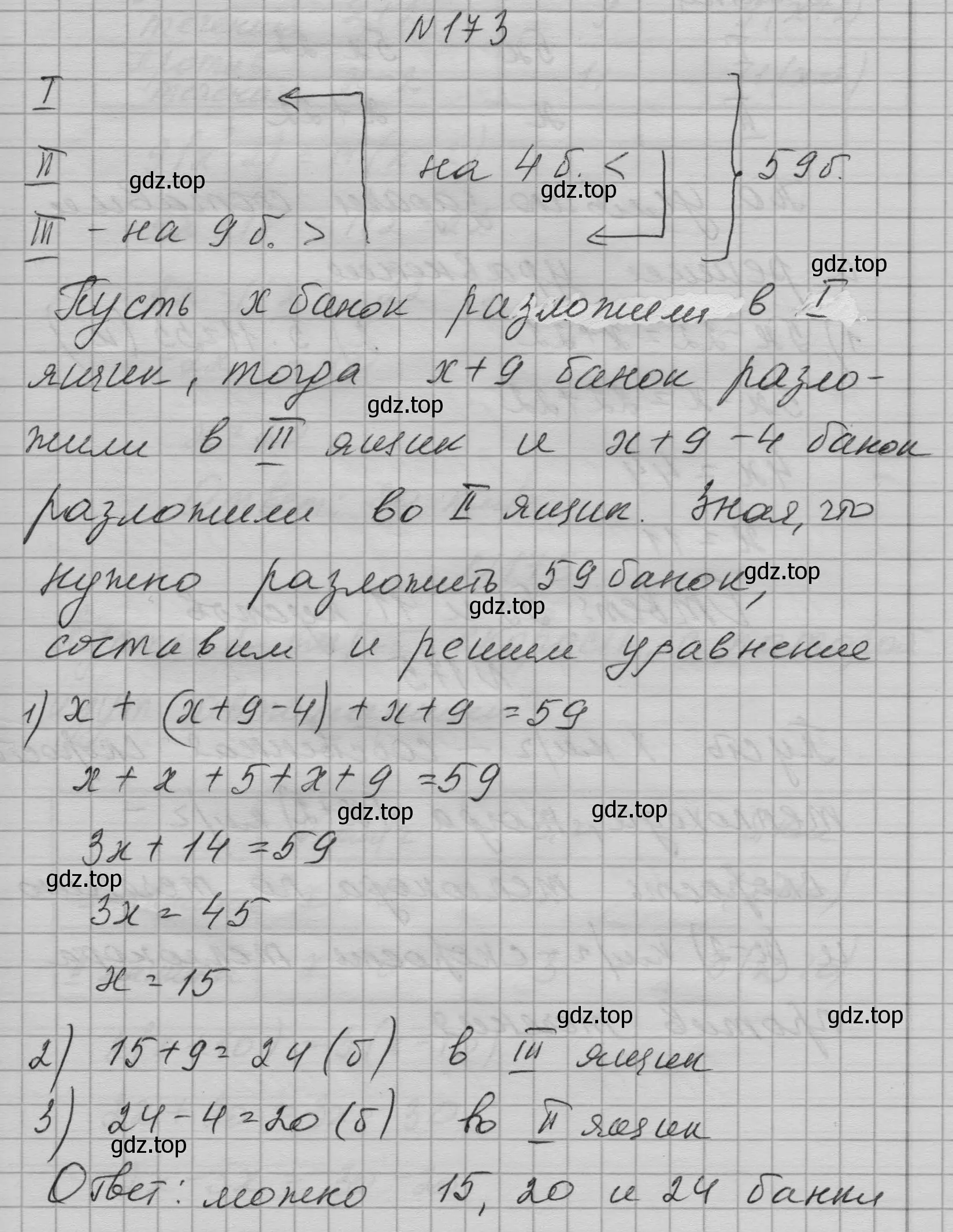 Решение номер 173 (страница 40) гдз по алгебре 7 класс Макарычев, Миндюк, учебник