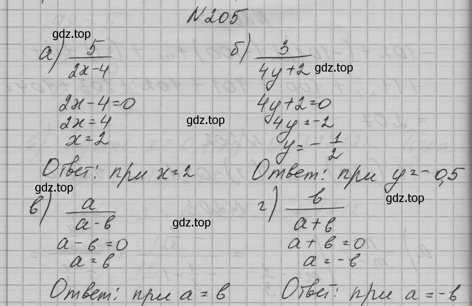 Решение номер 205 (страница 46) гдз по алгебре 7 класс Макарычев, Миндюк, учебник