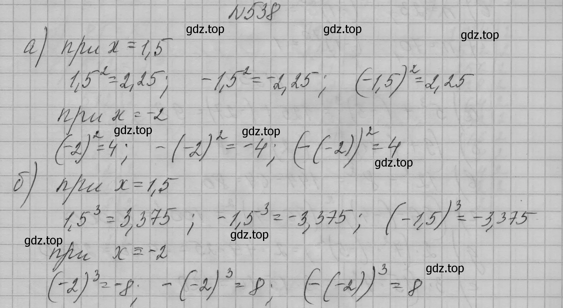 Решение номер 538 (страница 124) гдз по алгебре 7 класс Макарычев, Миндюк, учебник