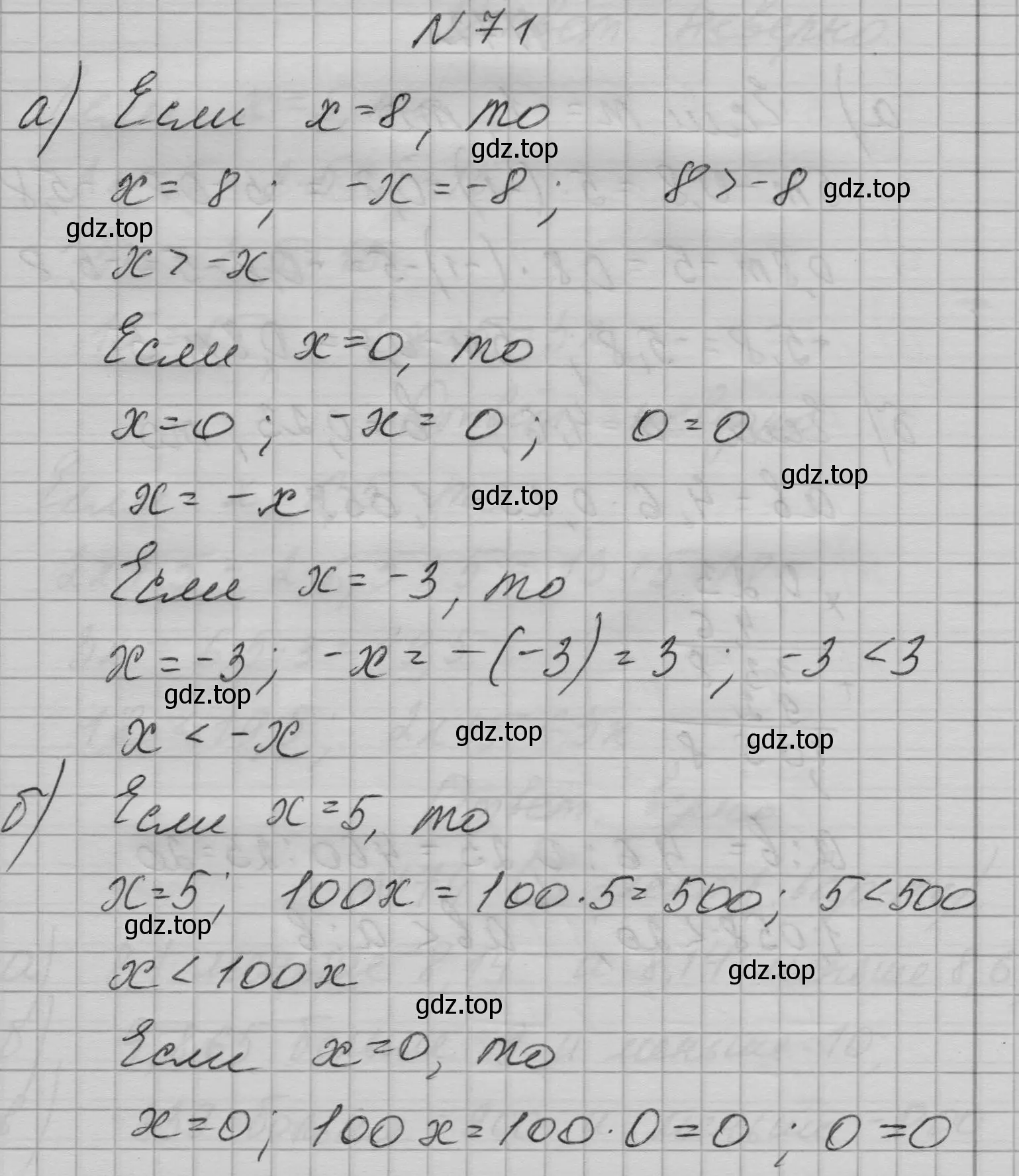 Решение номер 71 (страница 21) гдз по алгебре 7 класс Макарычев, Миндюк, учебник