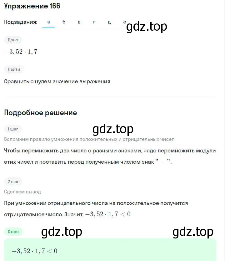 Решение номер 166 (страница 35) гдз по алгебре 7 класс Макарычев, Миндюк, учебник