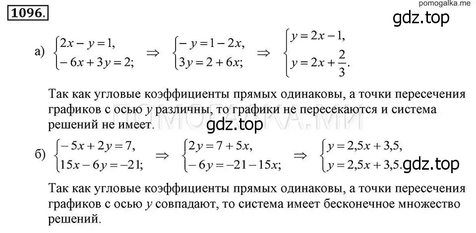 Решение 2. номер 1096 (страница 219) гдз по алгебре 7 класс Макарычев, Миндюк, учебник