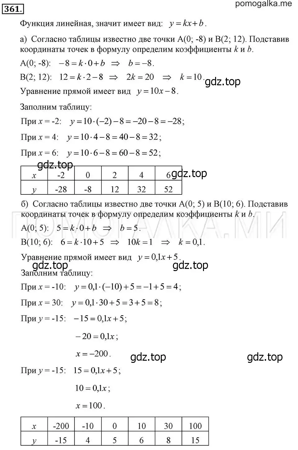 Решение 2. номер 361 (страница 91) гдз по алгебре 7 класс Макарычев, Миндюк, учебник