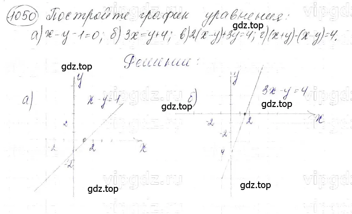 Решение 5. номер 1050 (страница 206) гдз по алгебре 7 класс Макарычев, Миндюк, учебник