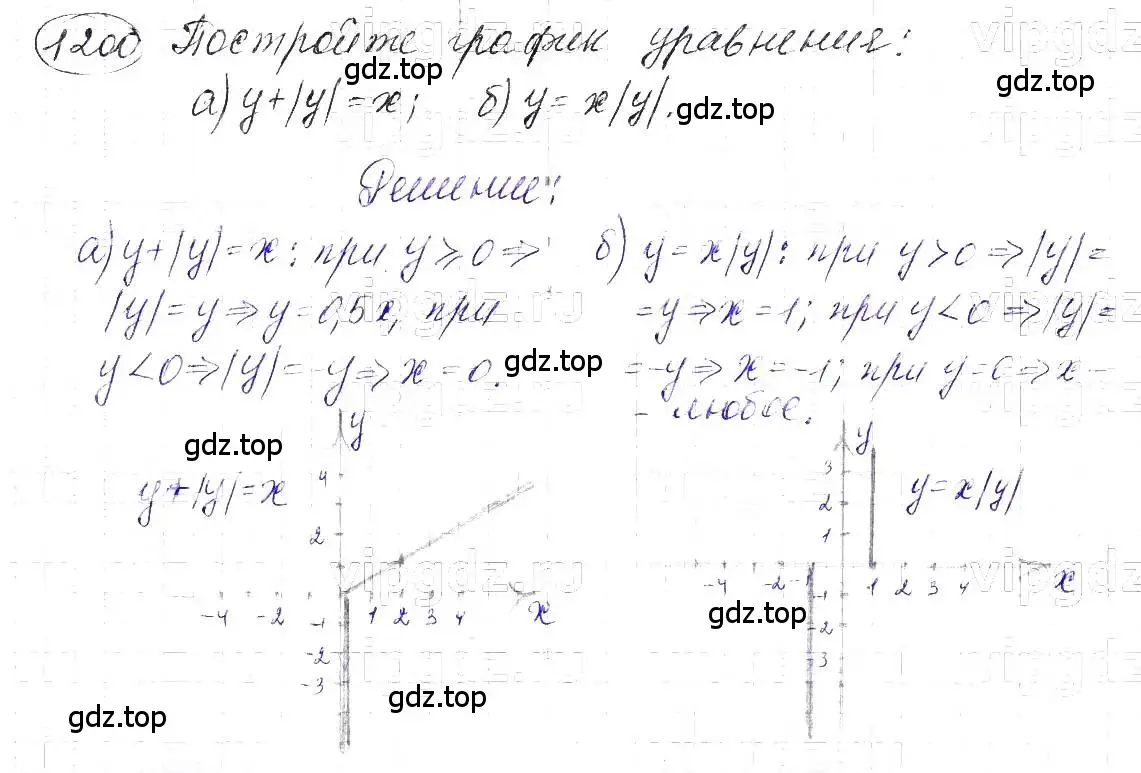 Решение 5. номер 1200 (страница 233) гдз по алгебре 7 класс Макарычев, Миндюк, учебник