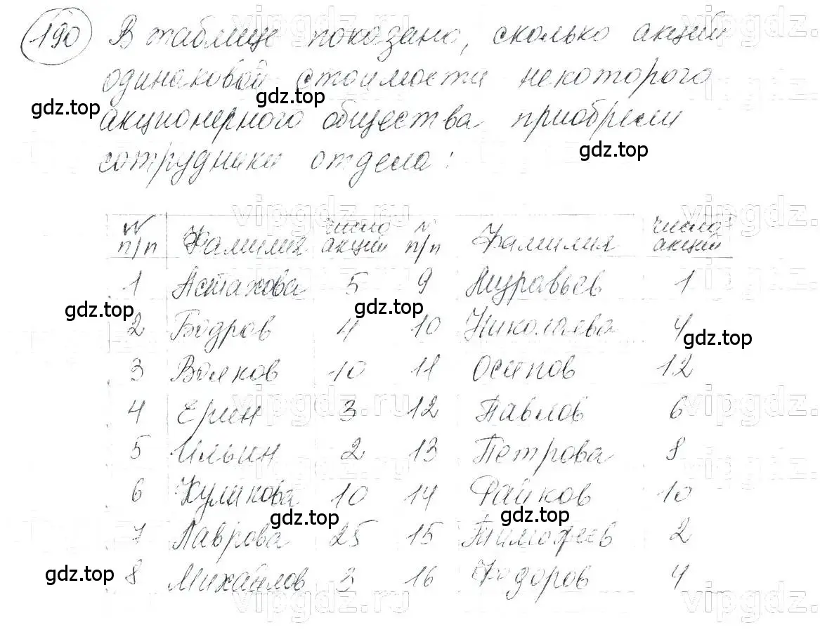 Решение 5. номер 190 (страница 45) гдз по алгебре 7 класс Макарычев, Миндюк, учебник