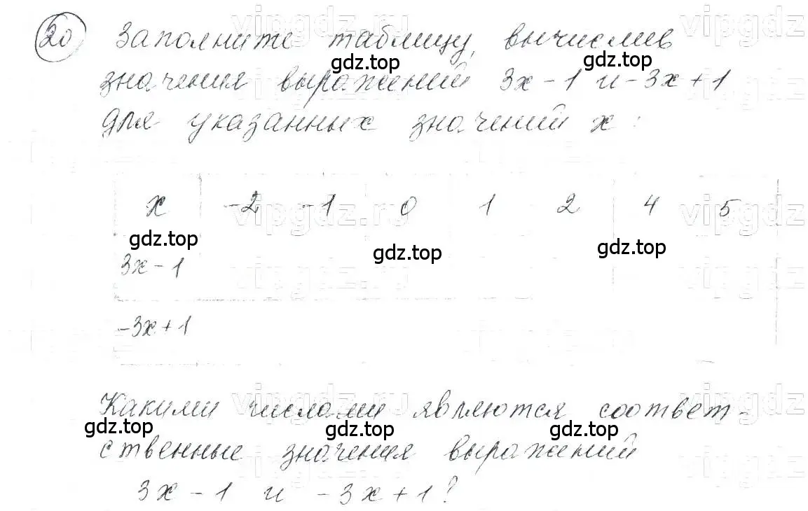 Решение 5. номер 20 (страница 9) гдз по алгебре 7 класс Макарычев, Миндюк, учебник