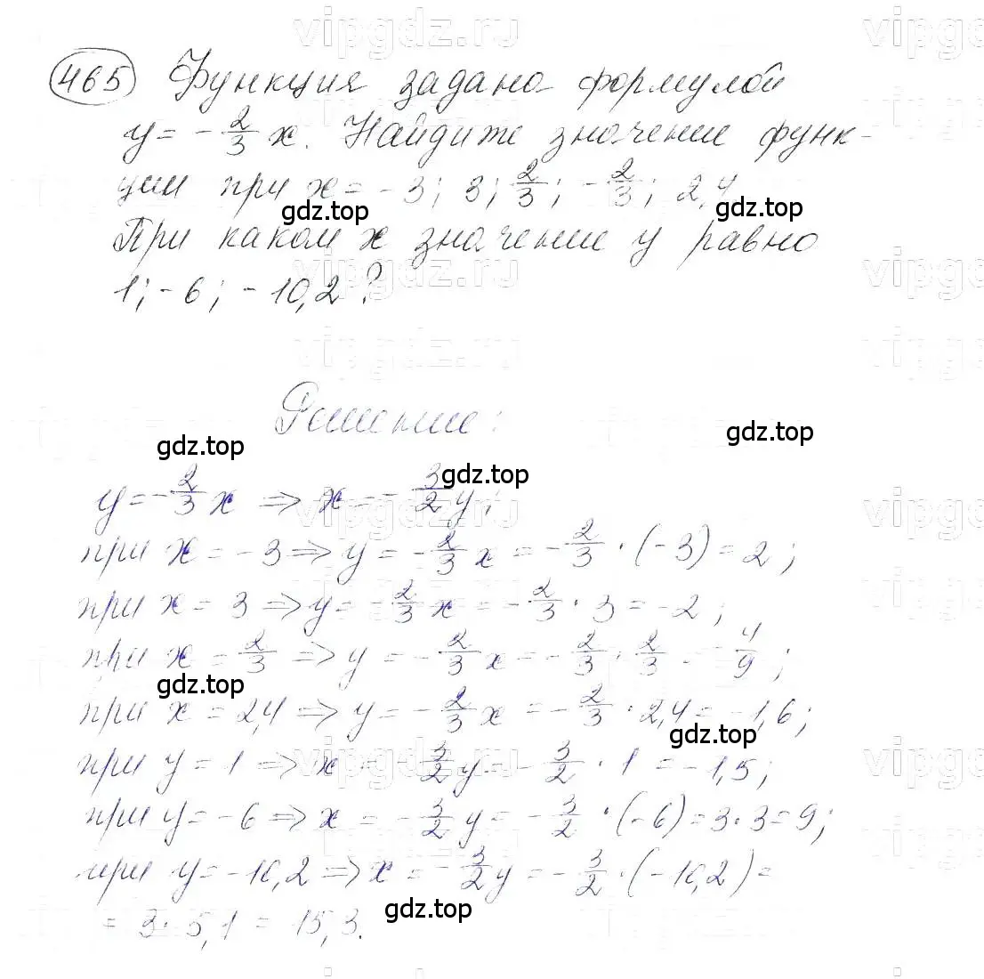 Решение 5. номер 465 (страница 110) гдз по алгебре 7 класс Макарычев, Миндюк, учебник