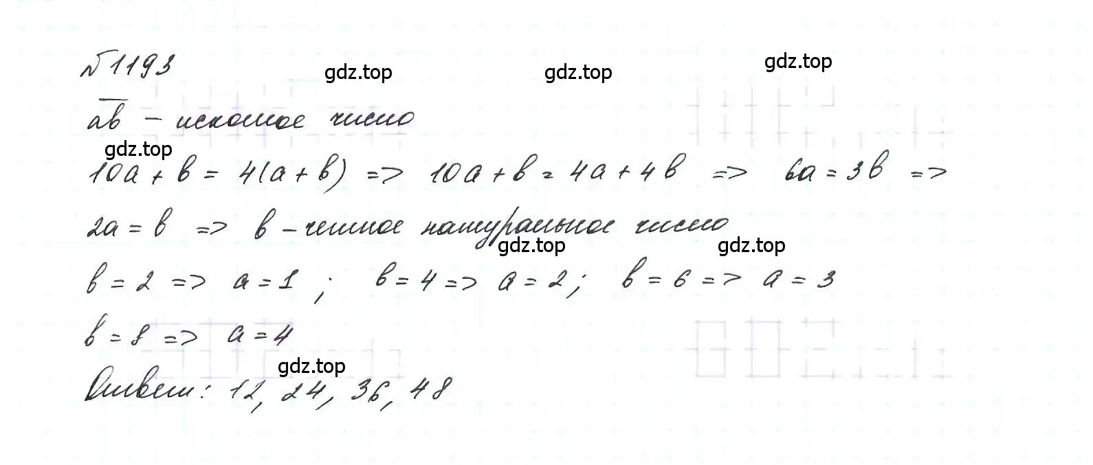 Решение 6. номер 1193 (страница 233) гдз по алгебре 7 класс Макарычев, Миндюк, учебник