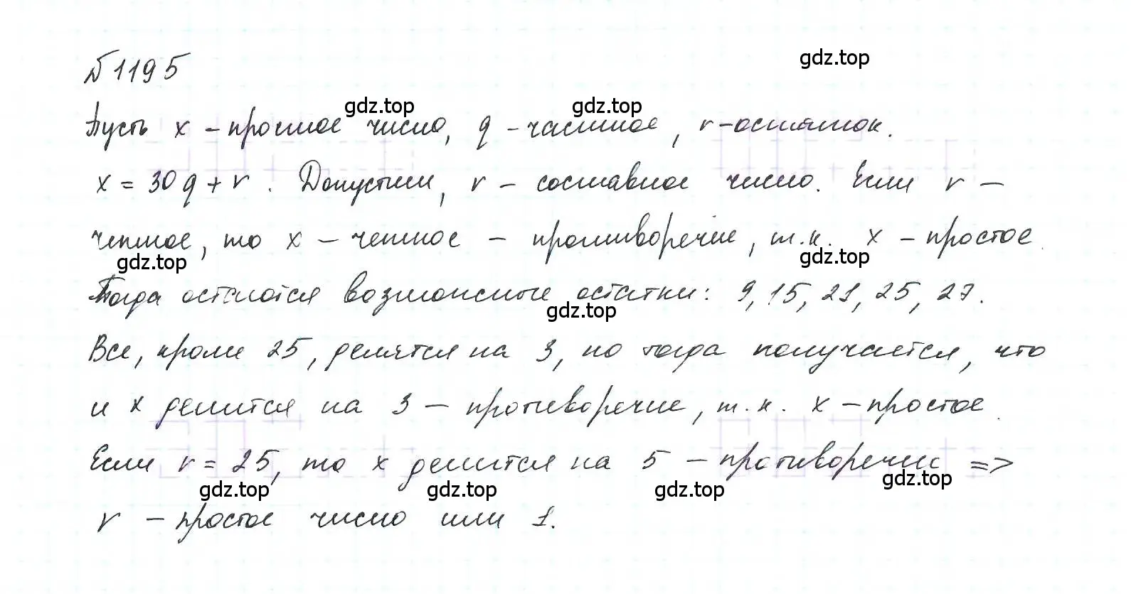 Решение 6. номер 1195 (страница 233) гдз по алгебре 7 класс Макарычев, Миндюк, учебник