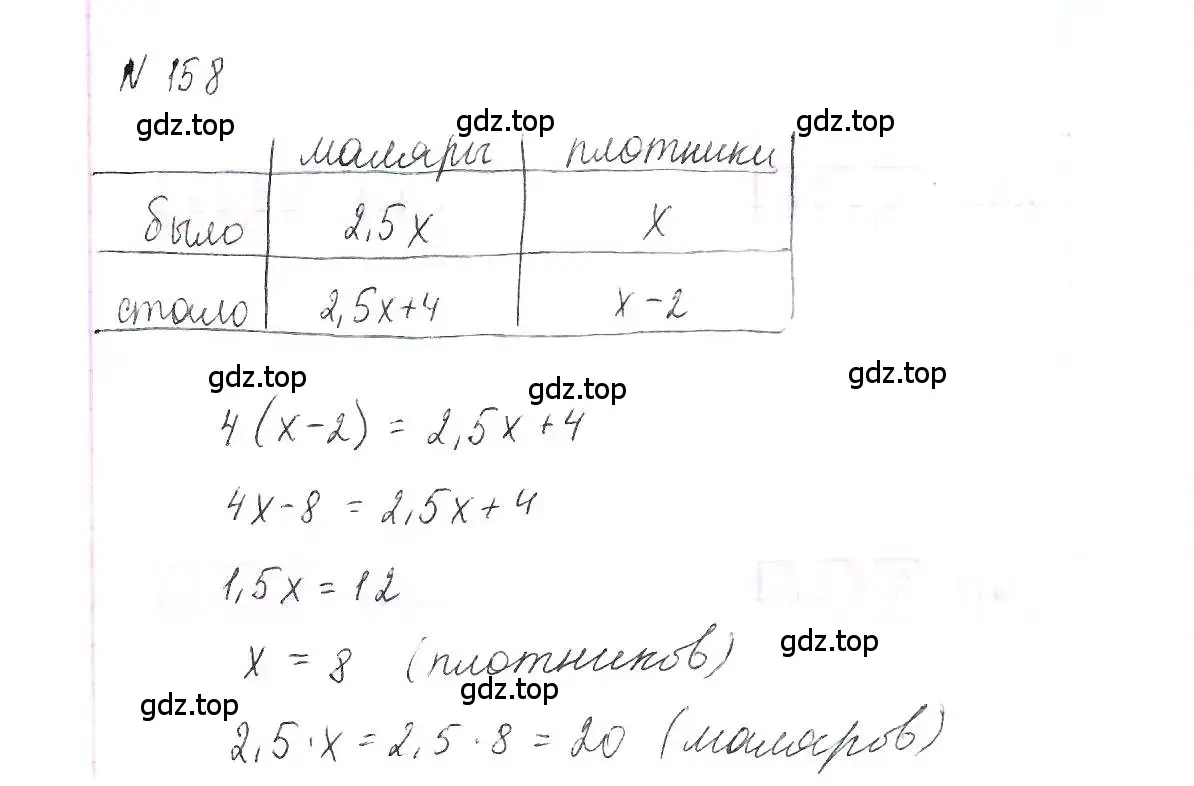 Решение 6. номер 158 (страница 34) гдз по алгебре 7 класс Макарычев, Миндюк, учебник