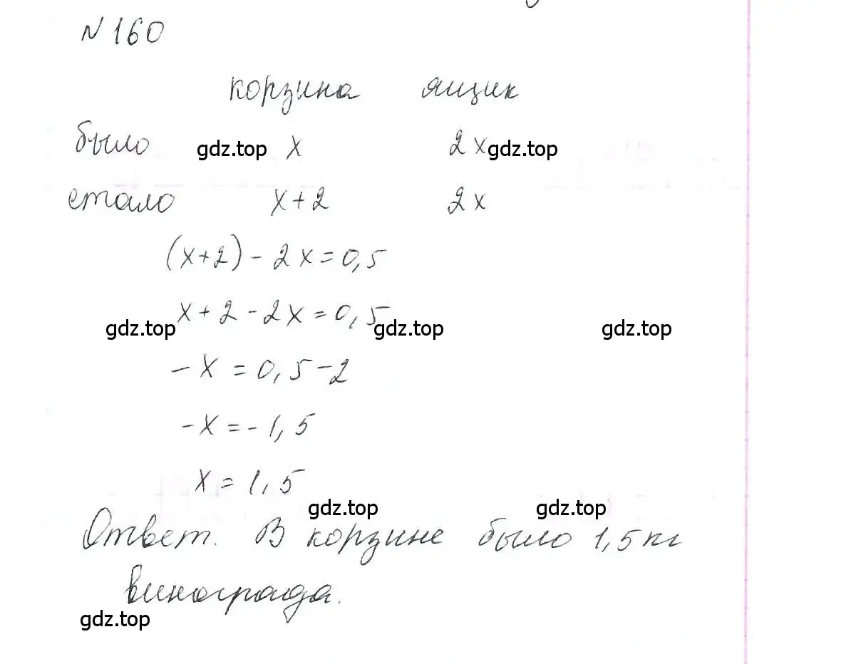 Решение 6. номер 160 (страница 34) гдз по алгебре 7 класс Макарычев, Миндюк, учебник