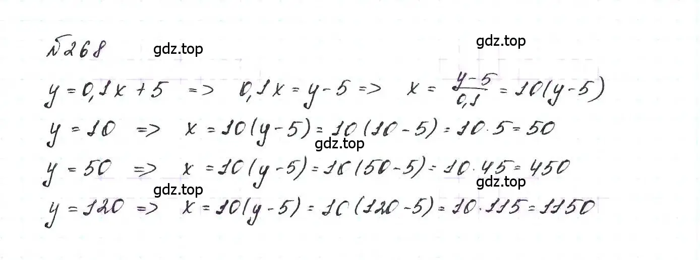 Решение 6. номер 268 (страница 61) гдз по алгебре 7 класс Макарычев, Миндюк, учебник