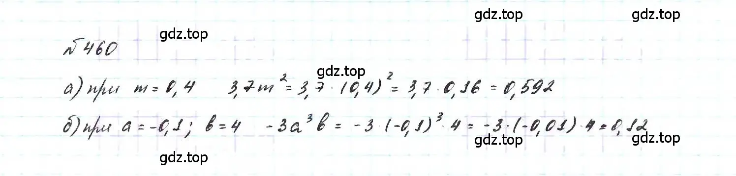 Решение 6. номер 460 (страница 109) гдз по алгебре 7 класс Макарычев, Миндюк, учебник