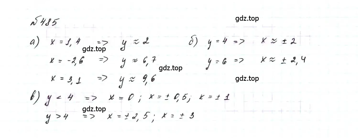 Решение 6. номер 485 (страница 117) гдз по алгебре 7 класс Макарычев, Миндюк, учебник