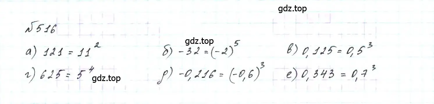 Решение 6. номер 516 (страница 122) гдз по алгебре 7 класс Макарычев, Миндюк, учебник