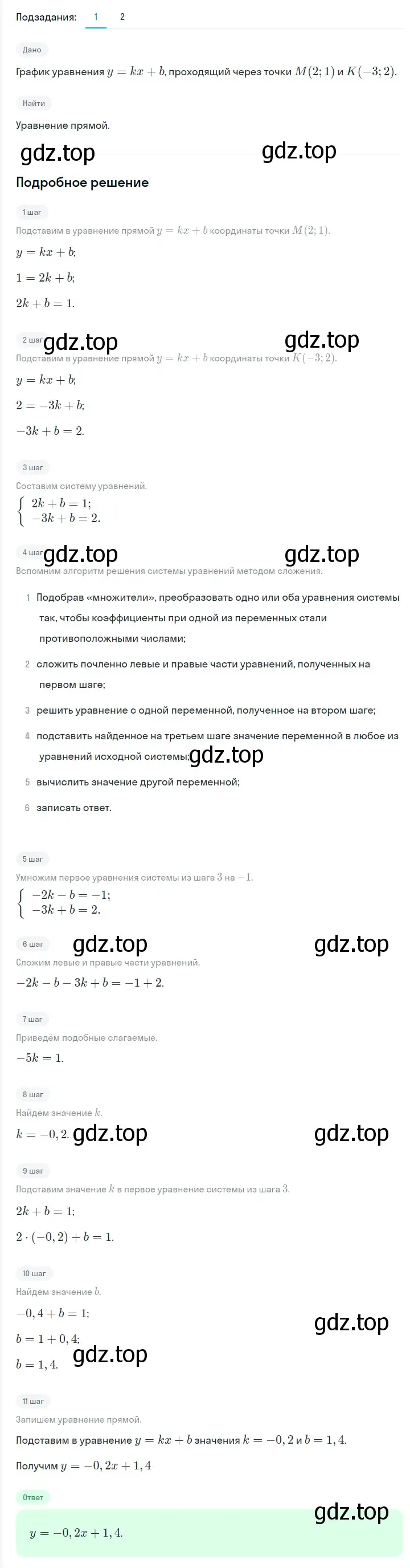 Решение 2. номер 1267 (страница 243) гдз по алгебре 7 класс Мерзляк, Полонский, учебник