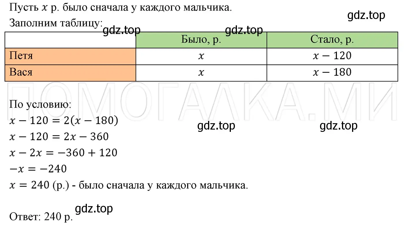 Решение 3. номер 176 (страница 31) гдз по алгебре 7 класс Мерзляк, Полонский, учебник