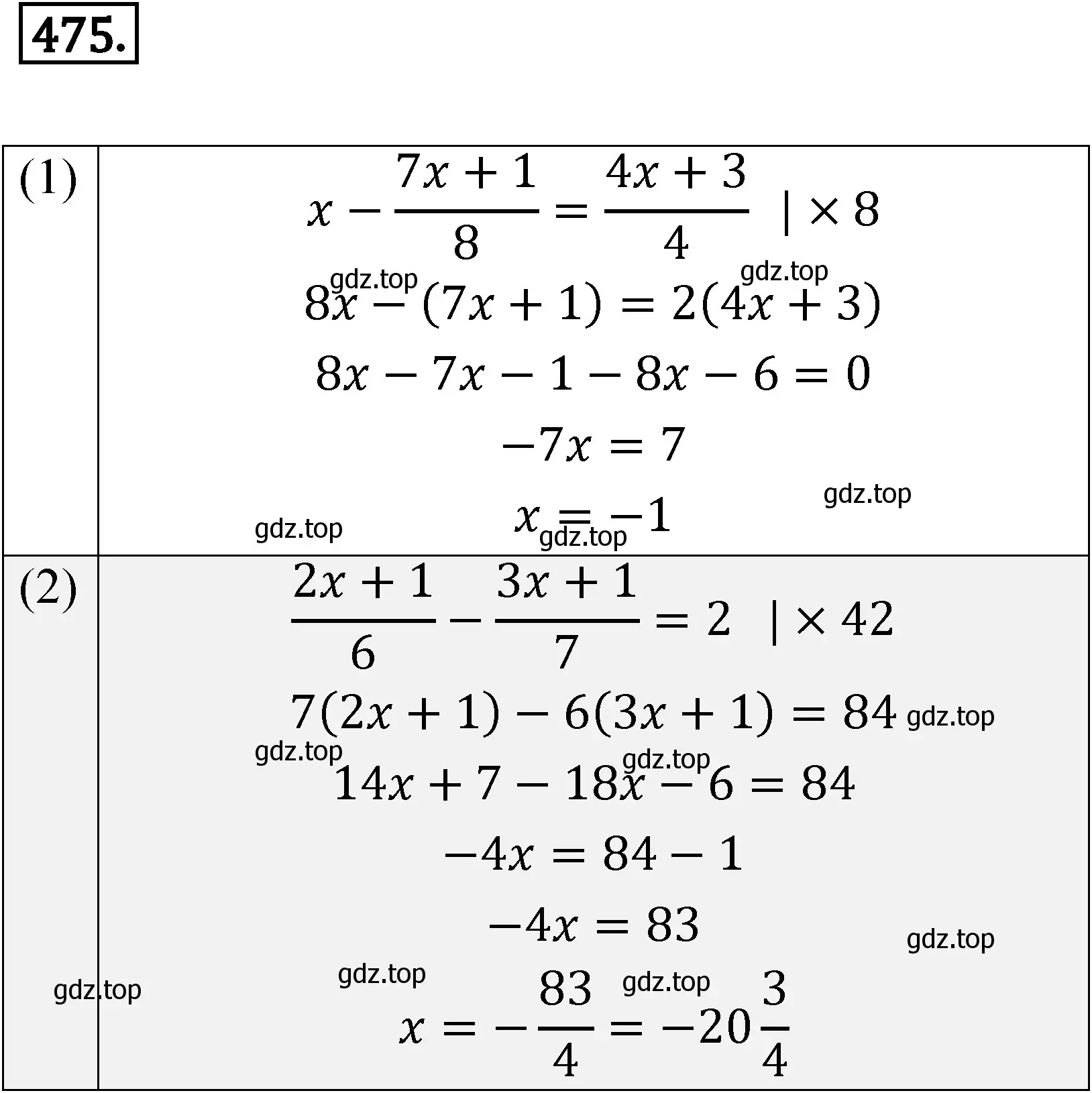 Решение 3. номер 475 (страница 84) гдз по алгебре 7 класс Мерзляк, Полонский, учебник
