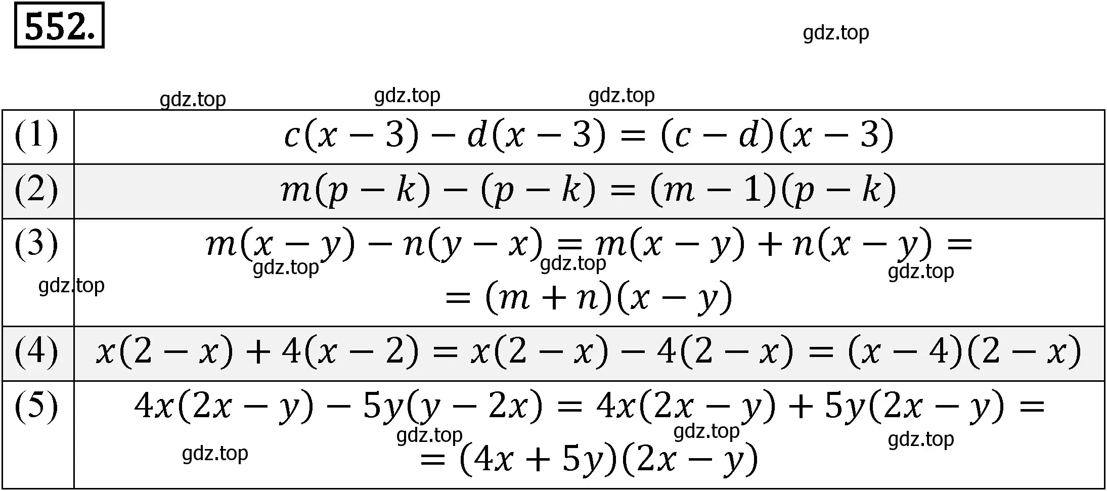 Решение 3. номер 552 (страница 96) гдз по алгебре 7 класс Мерзляк, Полонский, учебник