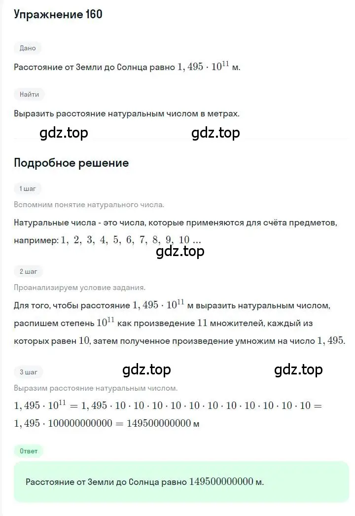 Решение номер 160 (страница 39) гдз по алгебре 7 класс Мерзляк, Полонский, учебник