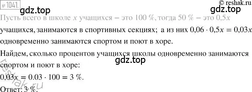 Решение 2. номер 1041 (страница 206) гдз по алгебре 7 класс Мерзляк, Полонский, учебник