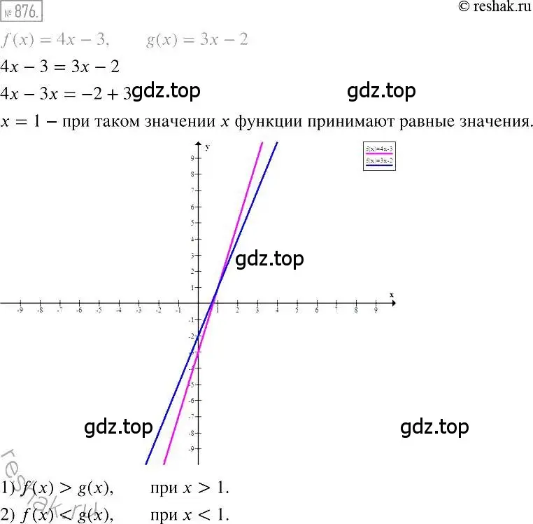Решение 2. номер 876 (страница 169) гдз по алгебре 7 класс Мерзляк, Полонский, учебник
