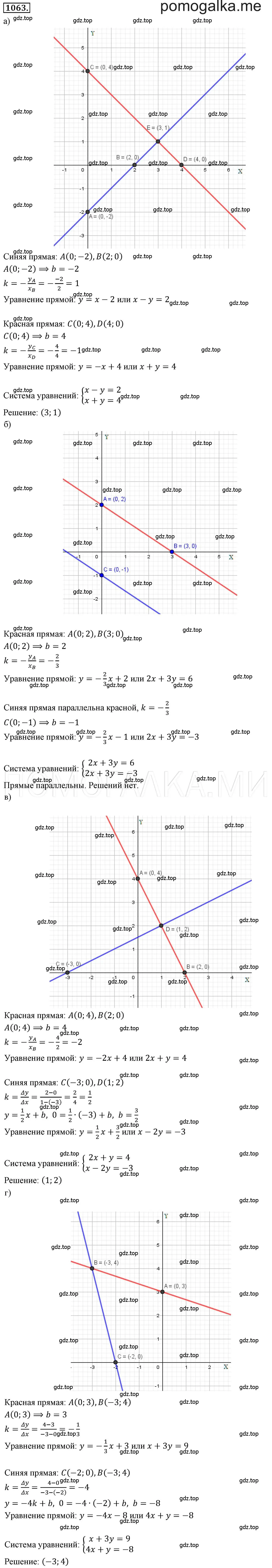 Решение 3. номер 1063 (страница 211) гдз по алгебре 7 класс Мерзляк, Полонский, учебник