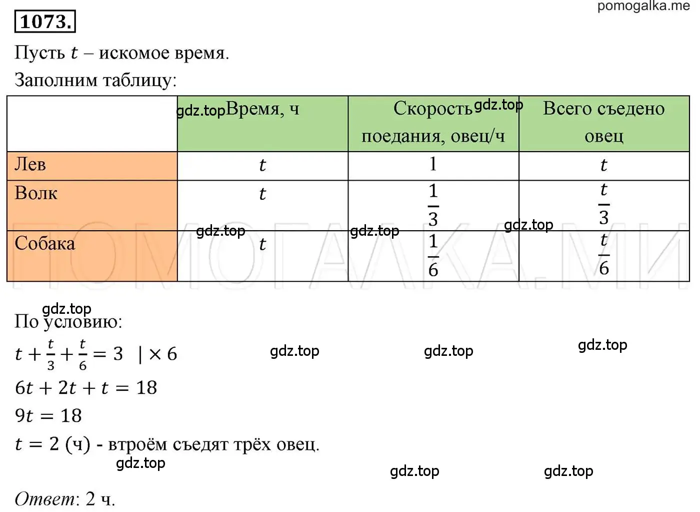 Решение 3. номер 1073 (страница 213) гдз по алгебре 7 класс Мерзляк, Полонский, учебник